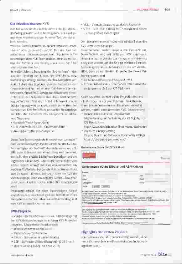 Vorschauseite 3: 20 Jahre Karlsruher virtueller Katalog (KVK)