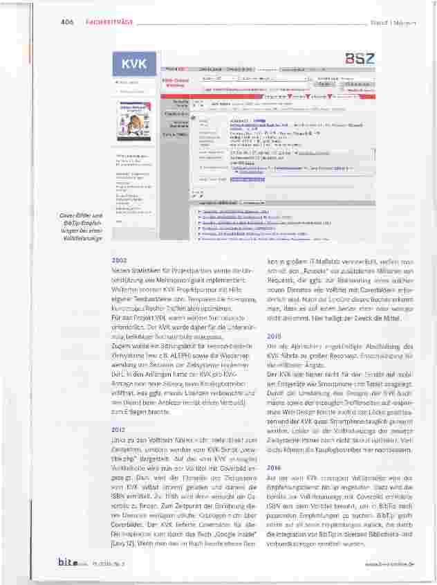 Vorschauseite 4: 20 Jahre Karlsruher virtueller Katalog (KVK)