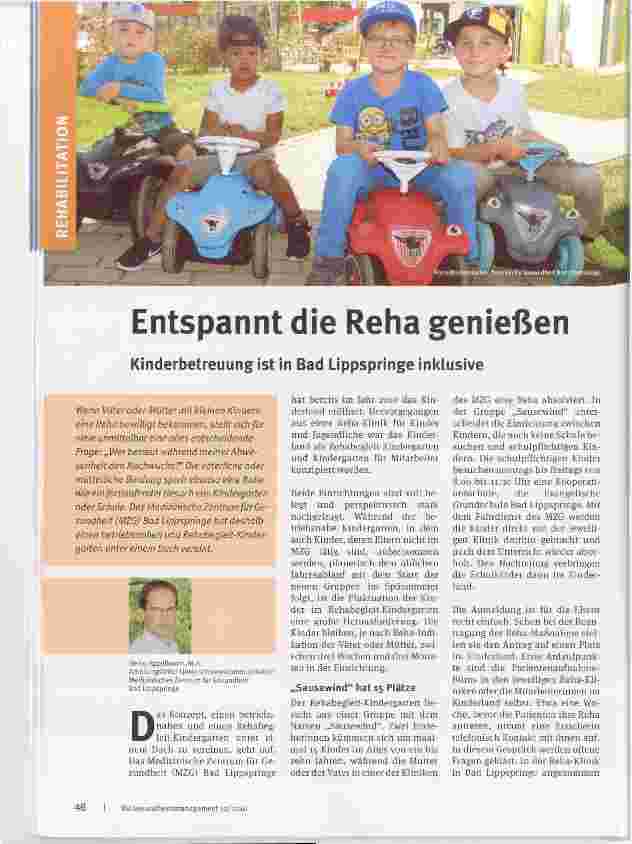Vorschauseite 1: Entspannt die Reha genießen