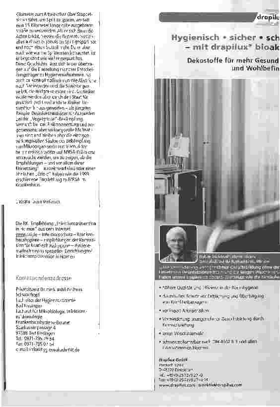 Vorschauseite 3: MRSA in der Altenpflege Von siedelnden Keimen und der aktuellen RKI-Empfehlung