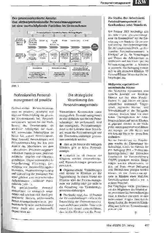 Vorschauseite 2: Kliniken vernachlässigen das Personalmanagement