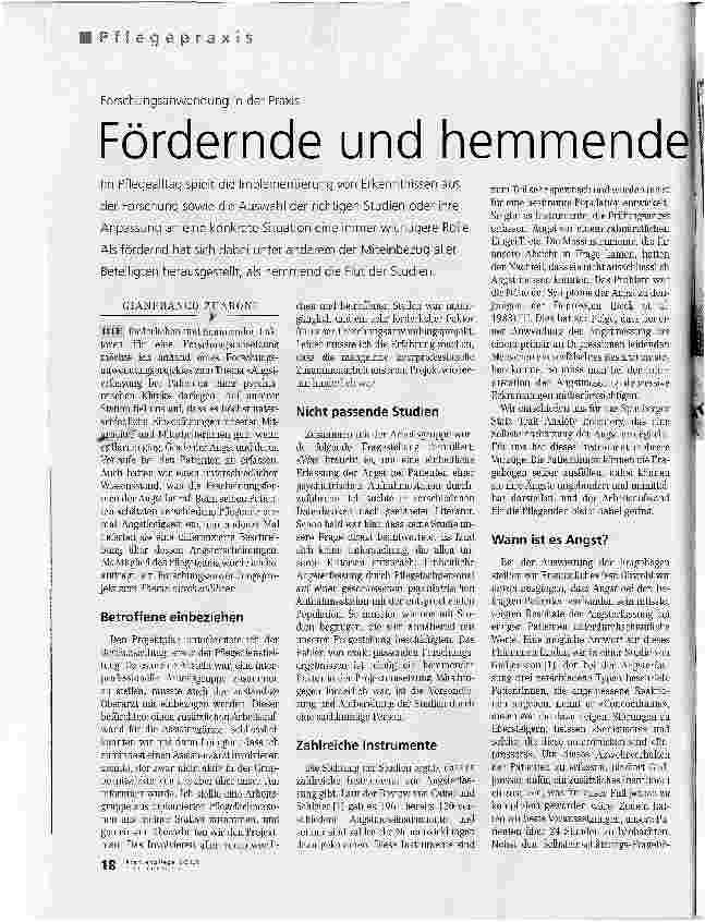 Vorschauseite 1: Fördernde und hemmende FaktorenForschungsanwendung in der Praxis