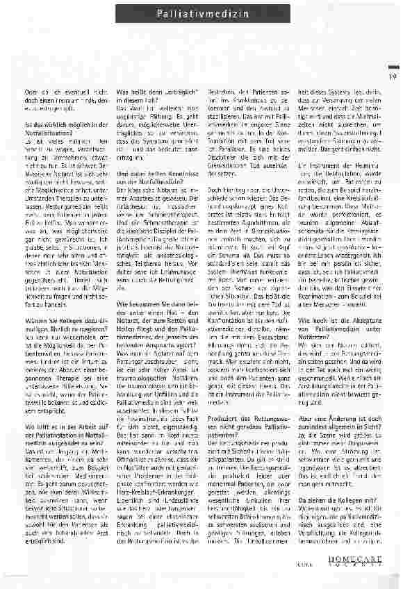 Vorschauseite 2: Widerspruch Palliativund Notfallmedizin?