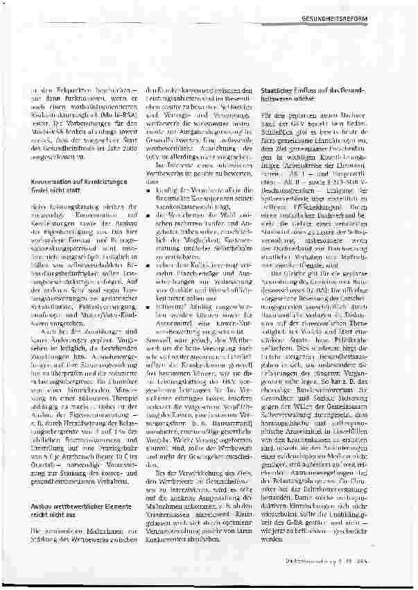 Vorschauseite 3: Kernprobleme der GKV bleiben ungelöst