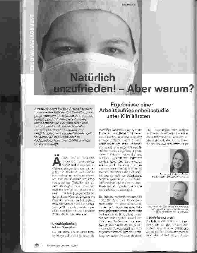 Vorschauseite 1: Natürlich unzufrieden!- Aber warum?