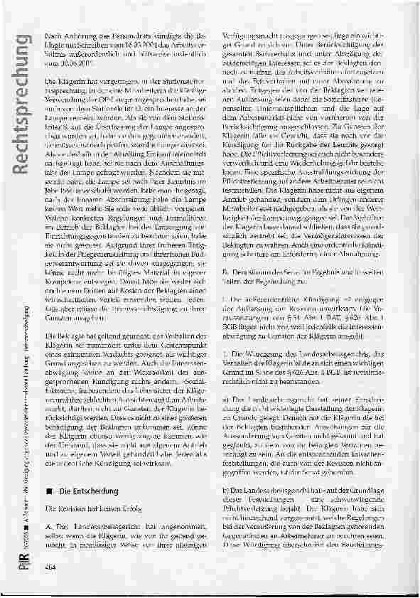 Vorschauseite 2: Außerordentliche Kündigung wegen des Verdachts einer strafbaren Handlung - Interessenabwägung