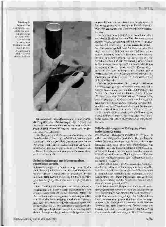 Vorschauseite 4: Selbstbeschädigung - eine rechtsmedizinische Betrachtung