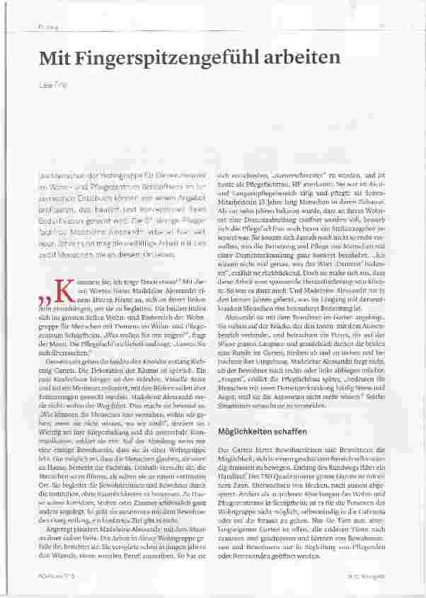 Vorschauseite 1: Mit Fingerspitzengefühl arbeiten