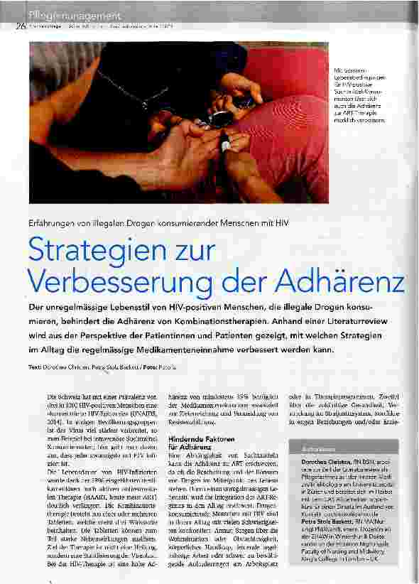 Vorschauseite 1: Strategien zur Verbesserung der Adhärenz
