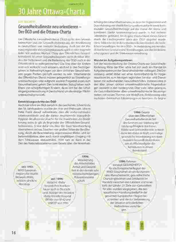 Vorschauseite 1: Gesundheitsdienste neu orientieren Der ÖGD und die Ottawa-Charta