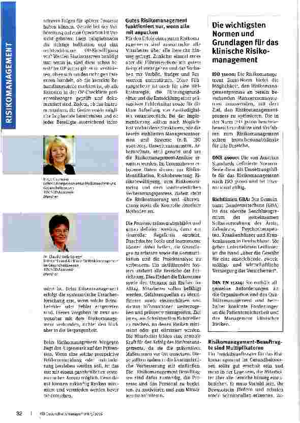 Vorschauseite 2: Klinisches Risikomanagement Fehlerprävention als Chance
