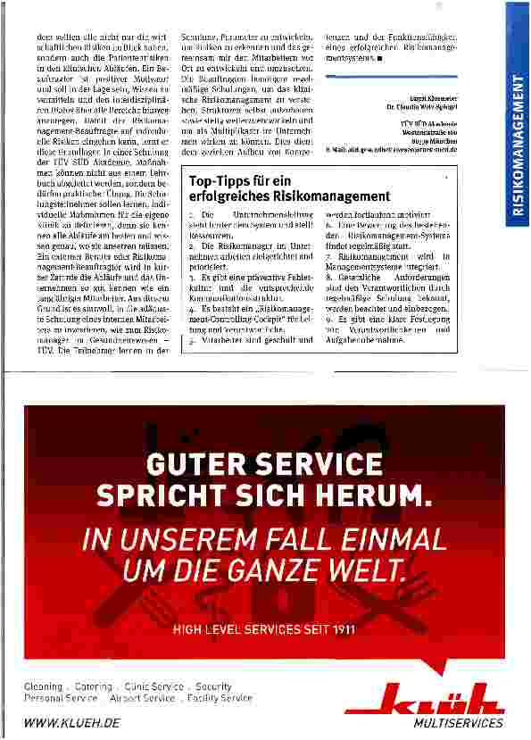 Vorschauseite 3: Klinisches Risikomanagement Fehlerprävention als Chance