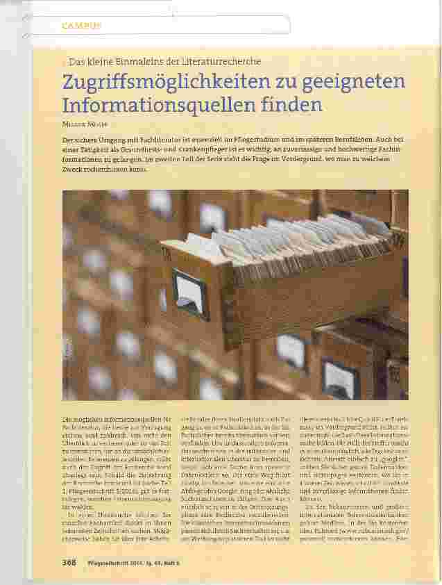 Vorschauseite 1: Das kleine Einmaleins der Literaturrecherche Zugriffsmöglichkeiten zu geeigneten Informationsquellen finden