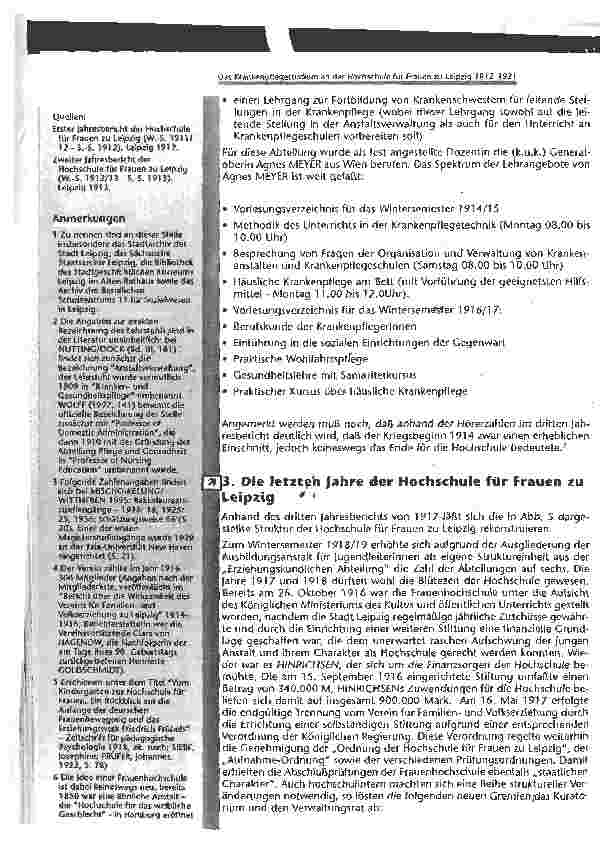 Vorschauseite 6: das Krankenhauspflegestudium an der Hochschule für Frauen zu Leipzig von 1912 bis 1921