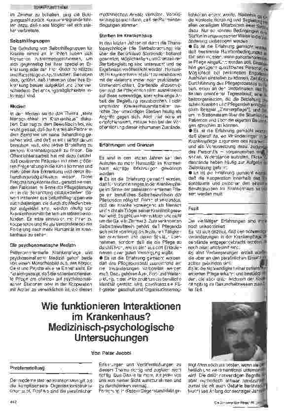 Vorschauseite 1: Wie funktioniert Interaktion im Krankenhaus medizinisch-psychologische Untersuchung