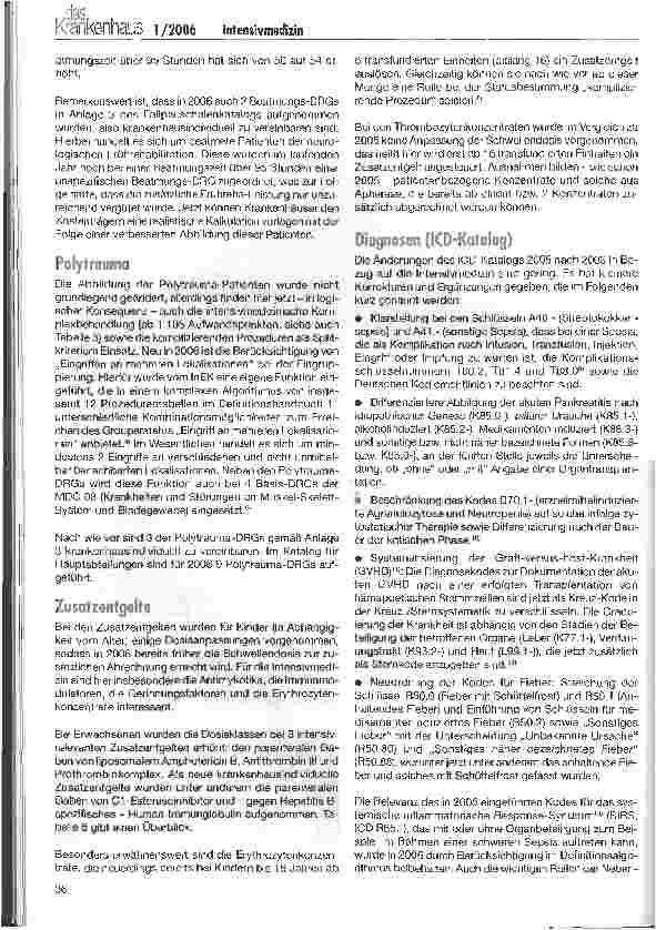 Vorschauseite 5: DRG-Update Intensivmedizin 2006