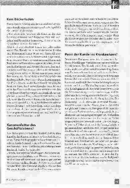 Vorschauseite 2: Der Patient im Krankenhaus als Kunde: Ein alter Hut?!