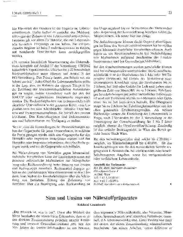 Vorschauseite 1: Sinn und Unsinn von Nährstoffpräparaten