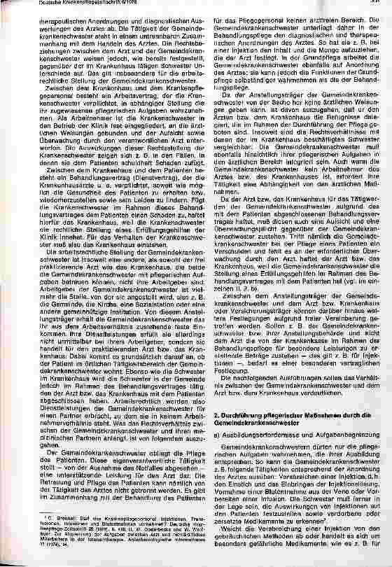 Vorschauseite 2: Aufgaben und Rechtstellung der Gemeindekrankenschwester