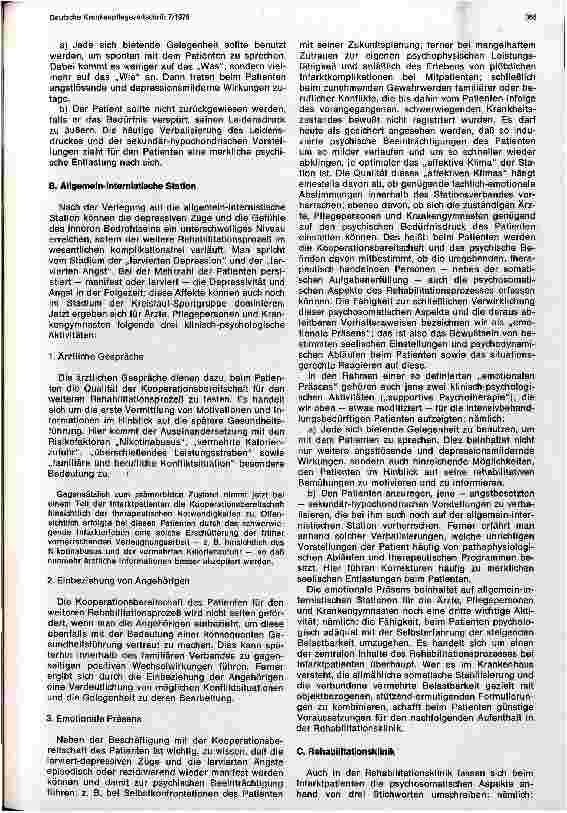 Vorschauseite 2: Psychosomatische Aspekte des Rehabilitationsprozesses nach Herzinfarkt