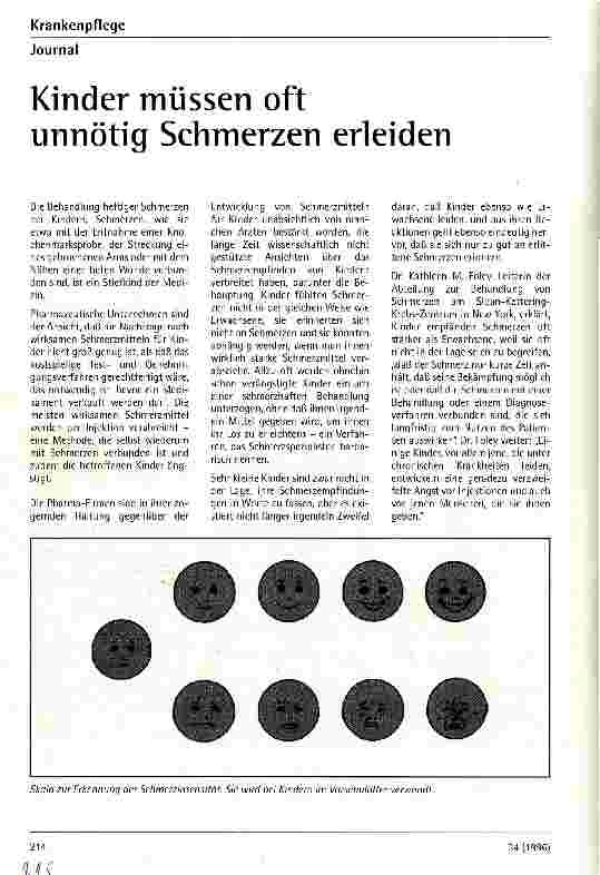 Vorschauseite 1: Kinder müssen oft unnötig Schmerzen erleiden