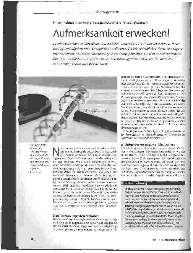 Vorschauseite 1: Mit der richtigen Marketingstrategie Kunden und Partner gewinnenAufmerksamkeit erwecken!
