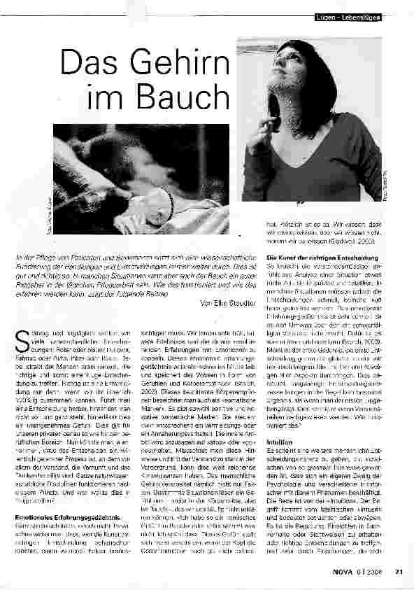 Vorschauseite 1: Lügen - Lebenslügen Das Gehirn im Bauch