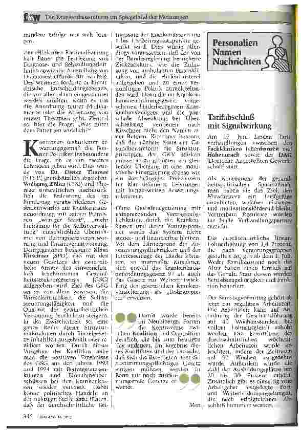 Vorschauseite 3: Die Krankenhausreform im Spiegelbild der Meinungen 5. Neubiberger Krankenhausforum