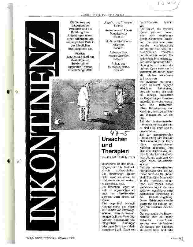 Vorschauseite 1: Inkontinenz Ursachen und Therapien