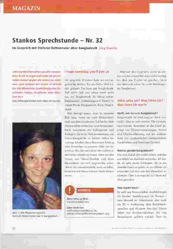 Vorschauseite 1: Stankos Sprechstunde - Nr. 32
