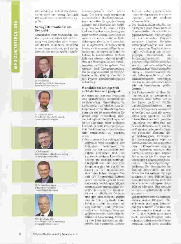 Vorschauseite 2: Konfliktfeld Schlaganfallmortalität