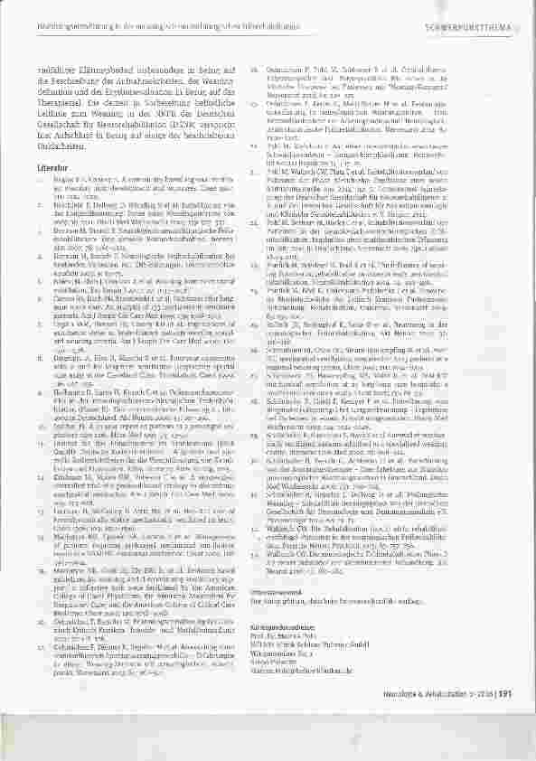Vorschauseite 5: Beatmungsentwöhnung in der neurologisch-neurochirurgischen Frührehabilitation