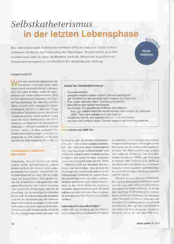 Vorschauseite 1: Selbstkatheterismus in der letzten Lebensphase