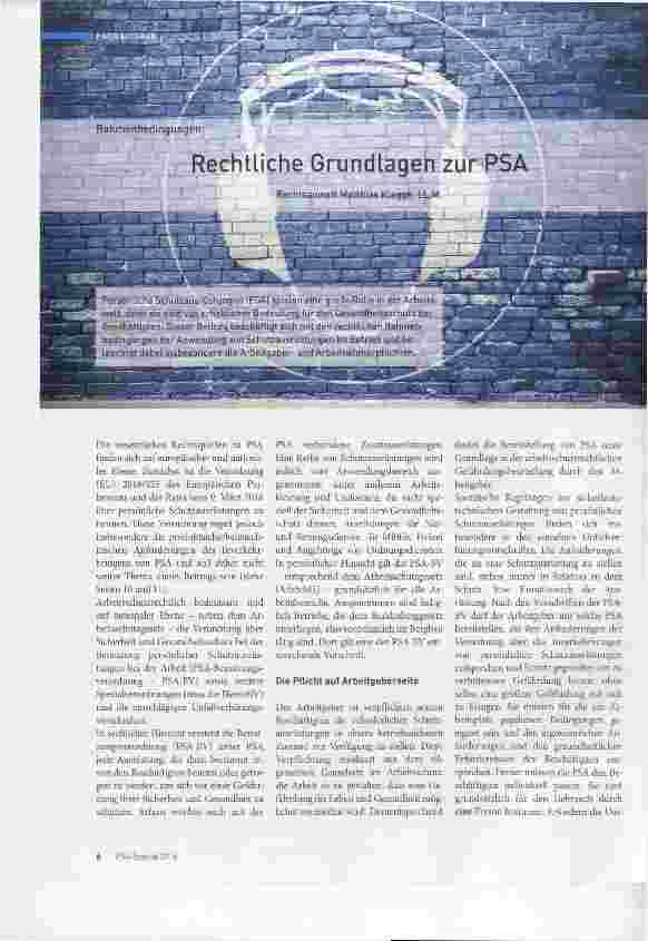 Vorschauseite 1: Rechtliche Grundlagen zur PSÄ