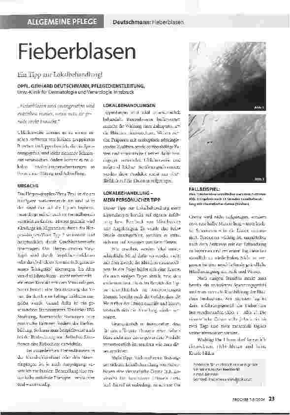 Vorschauseite 1: Fieberblasen Fieberblasen