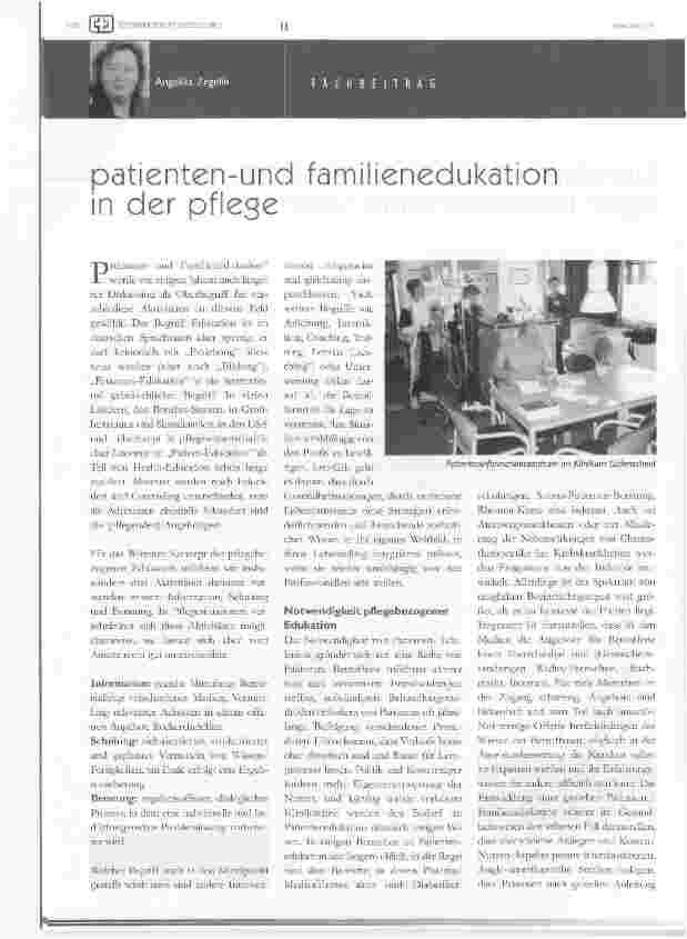 Vorschauseite 1: Patienten-und Familienedukation in der Pflege