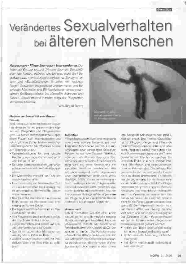 Vorschauseite 1: Verändertes Sexualverhalten bei älteren Menschen