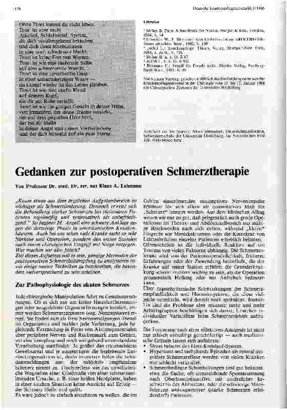 Vorschauseite 6: Schmerztherapie aus pflegerischer Sicht