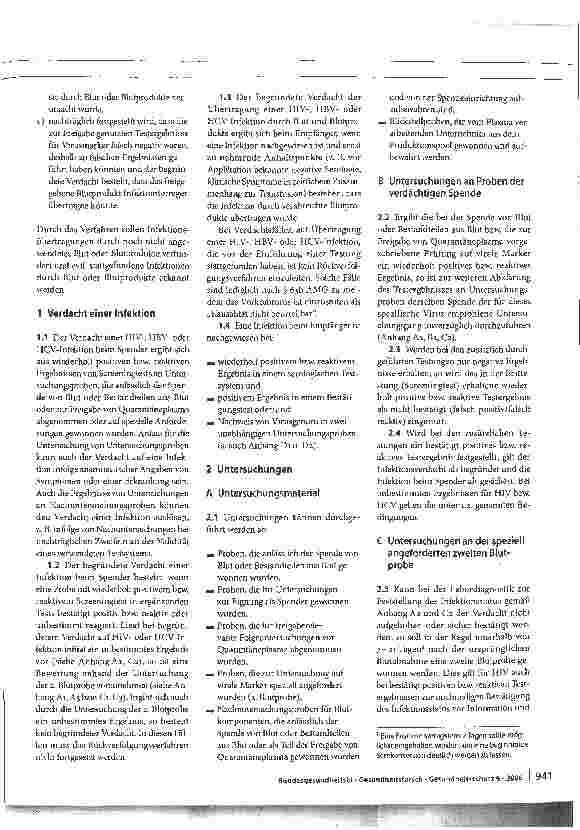 Vorschauseite 2: Verfahren zur Rückverfolgung (Look Back) (gemäß §19 Transfusionsgesetz)