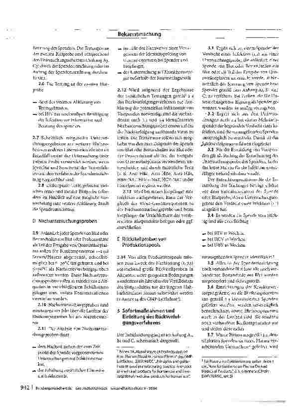 Vorschauseite 3: Verfahren zur Rückverfolgung (Look Back) (gemäß §19 Transfusionsgesetz)