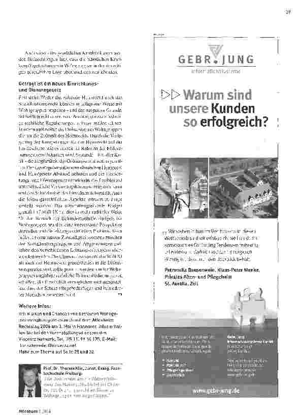 Vorschauseite 4: Neue Wohnformen verlangen neue Gesetze