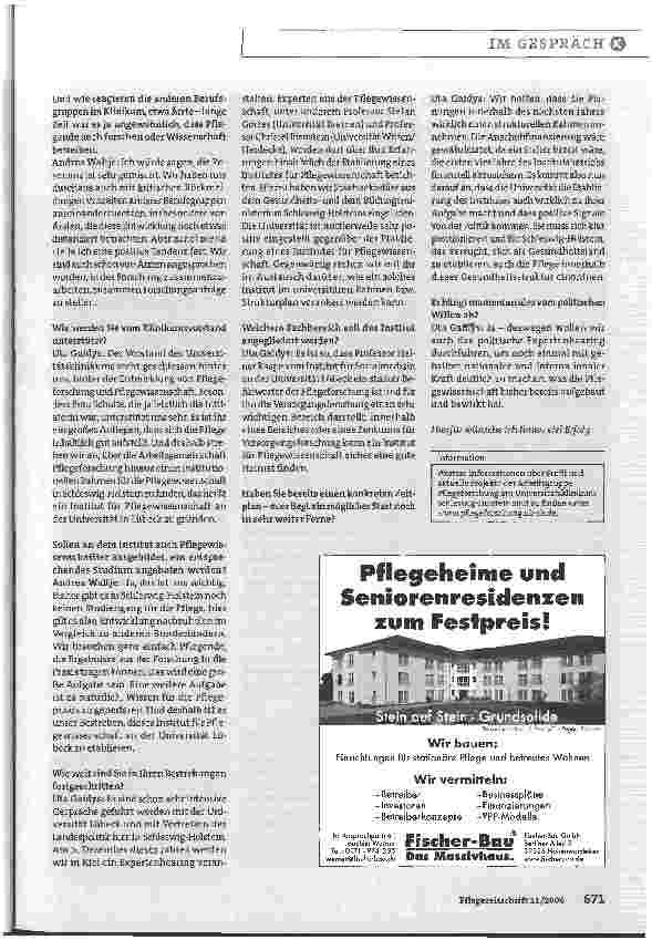 Vorschauseite 2: Pflegewissenschaft am Universitätsklinikum Schleswig-Holstein: Pflegende brauchen eine gute Wissensbasis