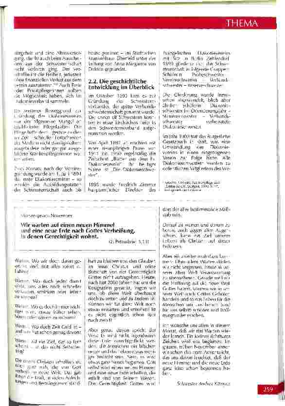 Vorschauseite 2: Entwicklung eines Pflegeleitbildes innerhalb der Schwesternschaft des Ev. Diakonievereins e. V.