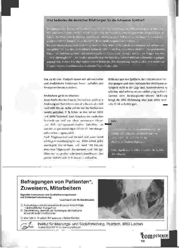 Vorschauseite 3: Arbeit mit DRG: Erfahrungen deutscher Spitäler