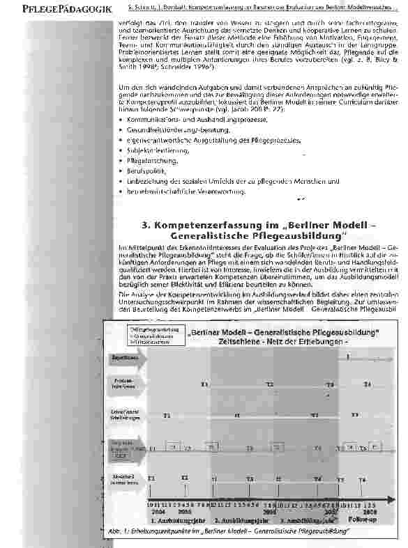 Vorschauseite 3: Kompetenzerfassung im Rahmen der Evaluation des BerlinerModellversuches Generalistische Pflegeausbildung
