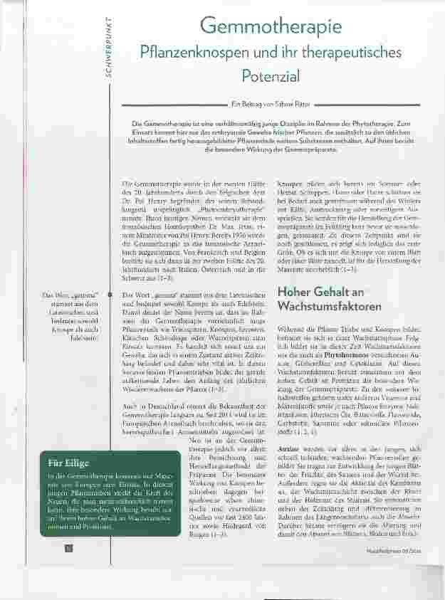 Vorschauseite 1: Pflanzenknospen und ihr therapeutisches Potenzial