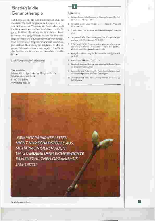 Vorschauseite 4: Pflanzenknospen und ihr therapeutisches Potenzial