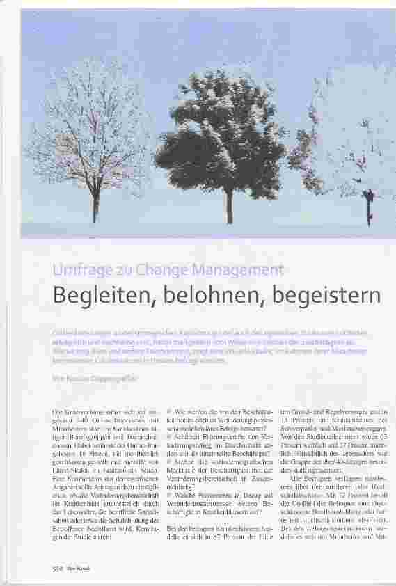 Vorschauseite 1: Umfrage zu Change Management Begleiten, belohnen, begeistern