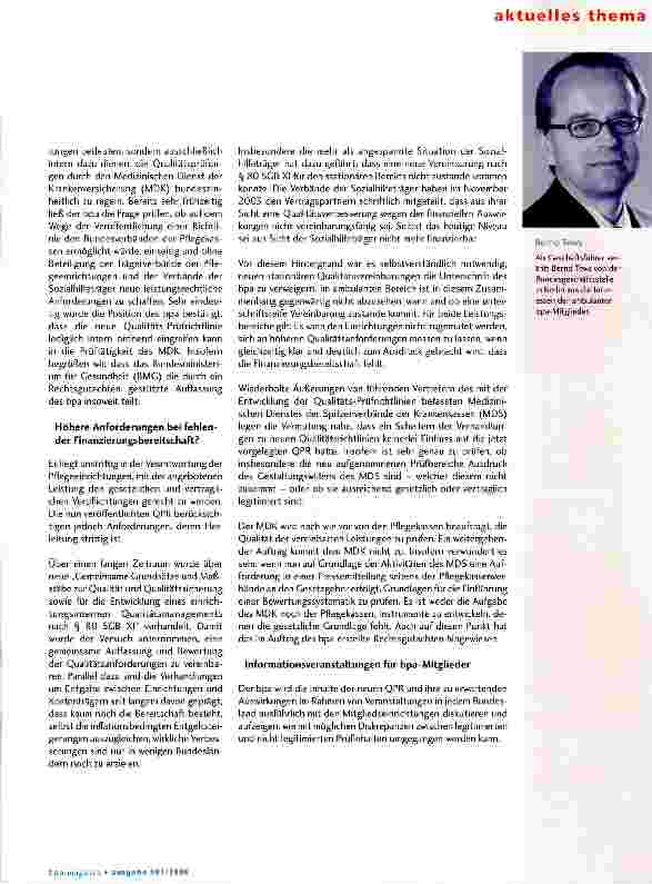 Vorschauseite 2: Neue Qualitäts-Prüfrichtlinien (QPR) der Spitzenverbände der Pflegekassen
