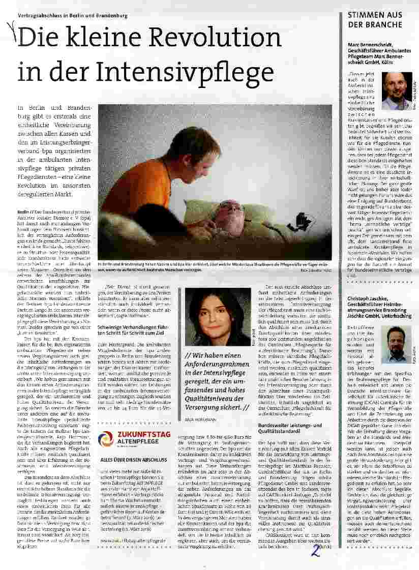 Vorschauseite 1: Die kleine Revolution in der Intensivpflege